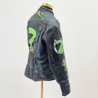 Icon Moto Strongarm 7 Denim and Leather Mens Motorcycle Jacket Size L