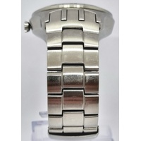 Swatch Mens Brown Dial Stainless Steel Quartz Watch Day Date Swiss Made