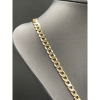 Mens 10ct Yellow Gold Curb Link Necklace