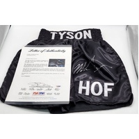 Mike Tyson HOF Signed Boxing Trunks Large with PSA COA Authentic Gear
