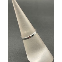 Unisex 18ct White Gold Band Ring