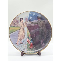 Franklin Mint Vietnam War Plate Set 4x Porcelain 24K Gold with COA