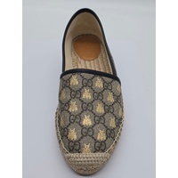 Gucci GG Supreme Bee Espadrilles Size 7 US Women's Canvas Shoes