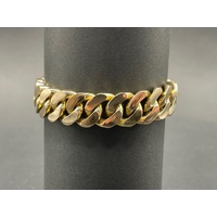 Mens 15ct Yellow Gold Curb Link Bracelet