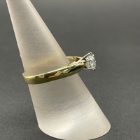 Ladies 18ct Yellow Gold Solitaire Diamond Ring
