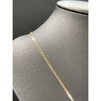 Ladies 14ct Yellow Gold Anchor Link Chain & Heart Pendant