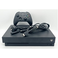 Microsoft Xbox One X 1TB Console Black 4K HDR Gaming with Controller and Cables