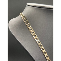 Mens 9ct Yellow Gold Curb Link Necklace
