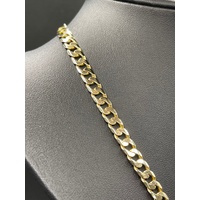 Mens 9ct Yellow Gold Curb Link Necklace
