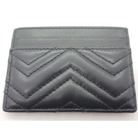 Gucci GG Marmont Black Leather Card Holder Authentic Designer Wallet