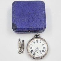 Antique Sterling Silver Pocket Watch Circa 1900s with Presentation Box