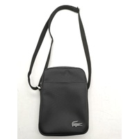 Lacoste Black Side Satchel Bag Adjustable Strap Compact 21x15x5cm