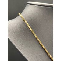 Ladies 9ct Yellow Gold Twist Rope Necklace