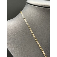 Unisex 14ct Yellow Gold Figaro Link Necklace