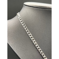 Mens 925 Sterling Silver Curb Link Necklace
