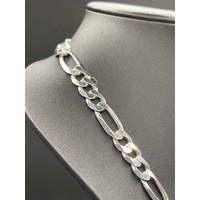 Mens 925 Sterling Silver Figaro Link Necklace