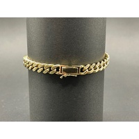 Mens 18ct Yellow Gold Curb Link Bracelet