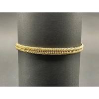Unisex 18ct Yellow Gold Tight Curb Bracelet
