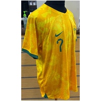 Nike Dri-Fit Socceroos 2022 Home Jersey No.7 Leckie Australia Football