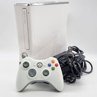 Microsoft Xbox 360 S 320GB Console 1439 White with Controller and Leads