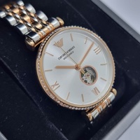 Emporio Armani Ladies Gianni T-Bar Automatic Watch AR60019 Two Tone
