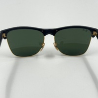 Ray-Ban Clubmaster Oversized RB4175 Matte Black Gold Green Sunglasses