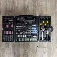 Stanley 176 Pc Mechanics Tool Kit Metric and AF Socket and Ratchet Set