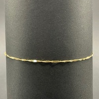 Ladies 9ct Yellow Gold Snake Twist Link Anklet