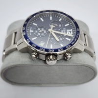 Tissot Quickster Chronograph Mens Watch Blue Dial Silver T095417A