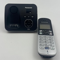 Panasonic Cordless Landline Phone KX-TG6821ALB Black Silver with Dock