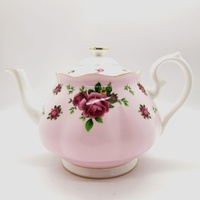 Royal Albert New Country Roses Pink 3 Piece Tea Set Fine Bone China