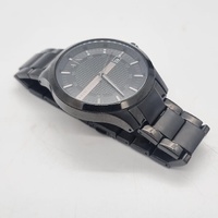 Armani Exchange Three Hand Date Black Stainless Steel Watch AX7101 and Bracelet