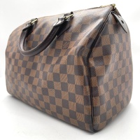 Louis Vuitton Speedy 30 Handbag Damier Ebene Canvas Genuine with COA