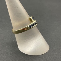 Ladies 9ct Yellow Gold Blue Gemstone Ring