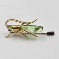 Daniel Swarovski Crystal Aptera Grasshopper Brooch Rare Insect Pin