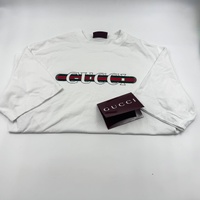 Gucci Mens Cotton Jersey T-Shirt White with Logo Print 784361 XJGKB