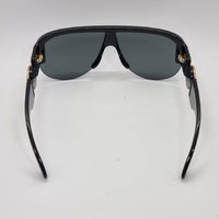 Versace Medusa Biggie 4391 Shield Sunglasses Black Dark Grey Made in Italy