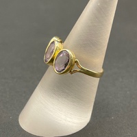 Ladies 18ct Yellow Gold Purple Gemstone Ring
