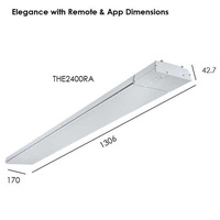 Heatstrip Elegance 2400W Outdoor Heater with Remote and App Control THE2400RA