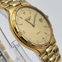 Longines Conquest L1.614.2 Ladies Gold Dial Swiss Quartz Date Watch