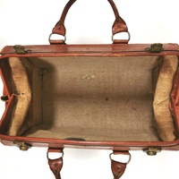 Vintage Brown Leather Doctors Bag Genuine Leather Medical Satchel