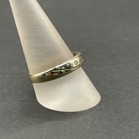 Mens 9ct Yellow Gold Diamond Ring
