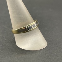 Mens 18ct Two Tone Gold Diamond Band Ring