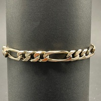 Mens 9ct Yellow Gold Figaro Link Bracelet