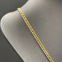 Unisex 18ct Yellow Gold Double Curb Link Necklace