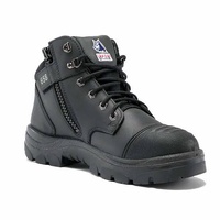 Steel Blue Mens Parkes Zip Safety Boots with Scuff Cap 312658 Black Size 10