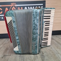 Frontalini Napoli Accordion 120 Bass 41 Keys White Black Straps Vintage