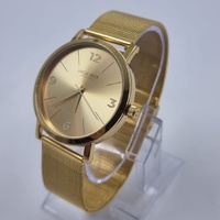 Uncle Jack 40mm Gold Tone Stainless Steel Quartz Mens Dress Watch Mesh Band