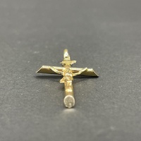 Unisex 9ct Yellow Gold Crucifix Cross Pendant