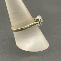 Ladies 9ct Yellow Gold Diamond Cluster Ring